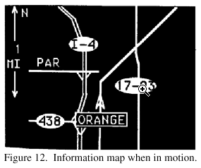 Information map when in motion