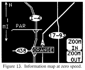 Information map at zero speed