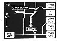 TravTek System's Route Map