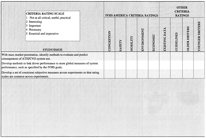 Studies/Issues Rating Form section 19