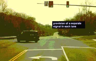 Picture of Separate Signal for Left-Turn Lane