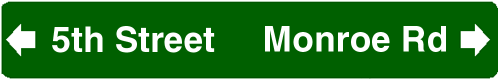 Direction Sign for Street Name Differences