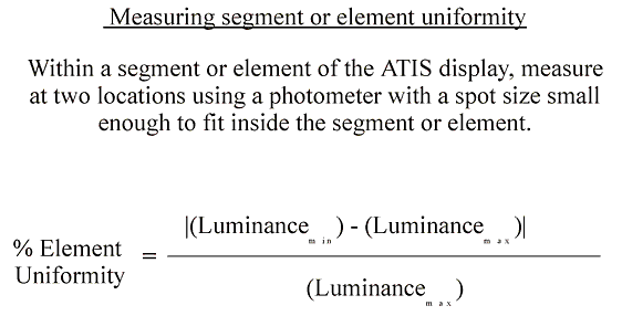 Measuring segment of element ukniformity