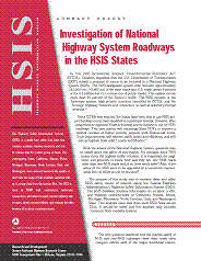 Investigation of National Highway System Roadways in the HSIS States