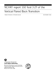 NCHRP Report 350 Test 3-21 of the Vertical Flared Back Transition