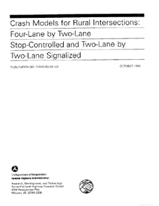 Crash Models for Rural Intersections: Four-Lane