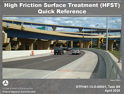 High Friction Surface Treatment (HFST) Quick Reference Cover