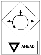 Figure 16. Signs used on approaches to Maryland roundabouts.