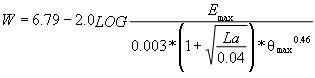 Equation. Variation of Schmidt-Clausen and Bindels equation based on maximum illumination experienced. Click here for more detail.