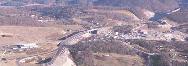 Photo. Aerial view of the Smart Road. Click here for more detail.