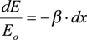 Equation. Differential change in illuminance for each portion of a light beam. Click here for more detail.