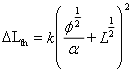 Equation. Basic ΔLth calculation. Click here for more detail.