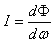 Equation. Radiant or luminous intensity. Click here for more detail.