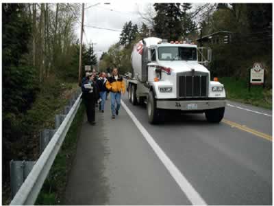 Figure 21. Pedestrian walking along road.