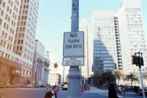 Figure 28. Examples of treatments that have been tested to reduce pedestrian crashes related to right-turn-on-red (RTOR) motorists