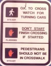 Figure 30. Examples of innovative pedestrian signalization alternatives