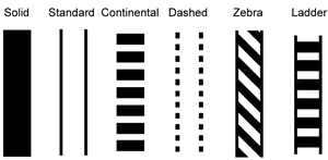 Figure 23. Crosswalk marking patterns