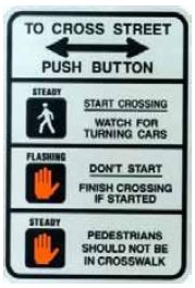 Photo. Variation of R10–3b regulatory crossing sign.