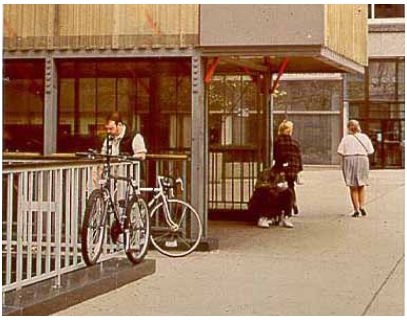 Lack of adequate bike parking is a common problem at urban subways.