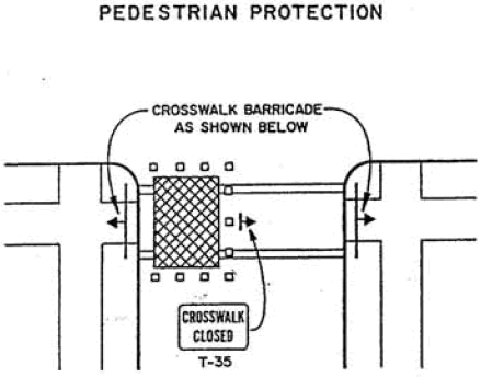 Pedestrian control.