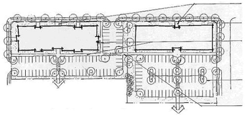 Provide pedestrian connections between parcels.