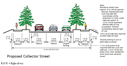 The width of a natural buffer provides the essential space needed for situations such as protecting pedestrians from out-of-control vehicles.