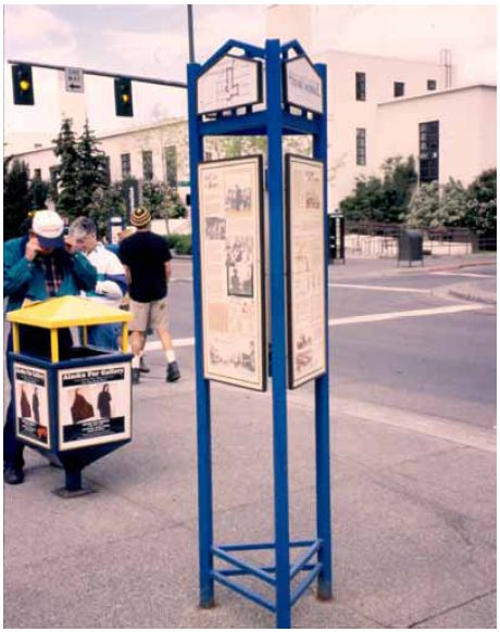 Including amenities such as kiosks create pedestrian-friendly spaces.