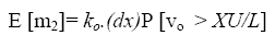 equation 25: E of M subscript 2 equals K subscript O times DX times P bracket V subscript O greater than X times U divided by L end-bracket.