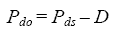 equation 48: P subscript DO equals P subscript DS minus D.