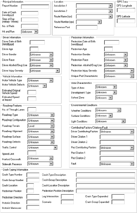 Figure 122. Ped_All_Data_Refpost Form