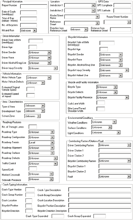 Figure 128. Bike_All_Data_RouteName Form