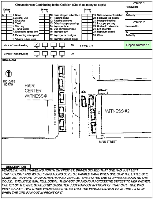 Figure 138. North Carolina Crash Report—Number 7