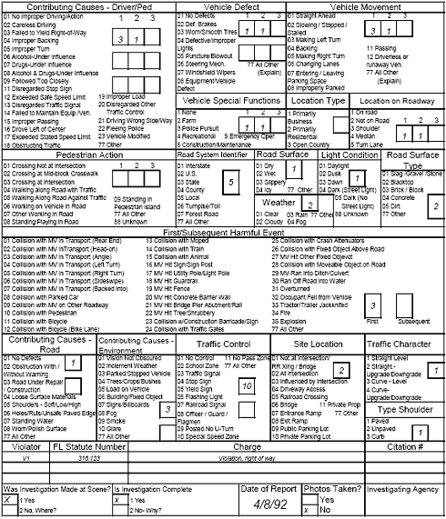 Figure 146. Florida Crash Report—Report 5