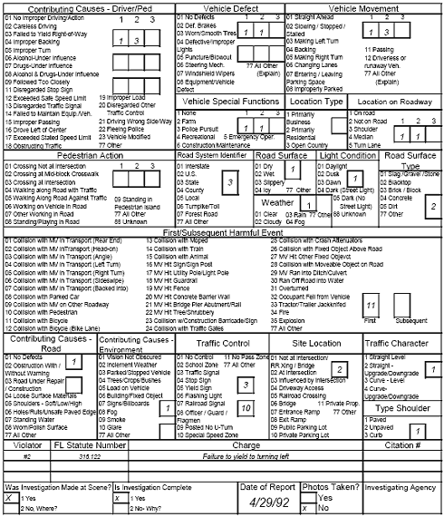 Figure 147. Florida Crash Report—Report 6