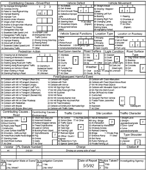 Figure 148. Florida Crash Report—Report 7