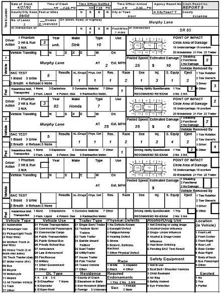 Figure 150. Florida Crash Report—Report 9