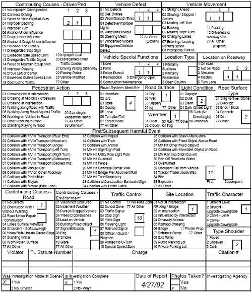 Figure 150. Florida Crash Report—Report 9