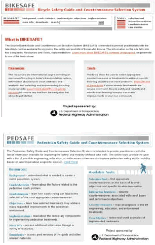 Pedestrian Safety Guide and Countermeasure Selection System