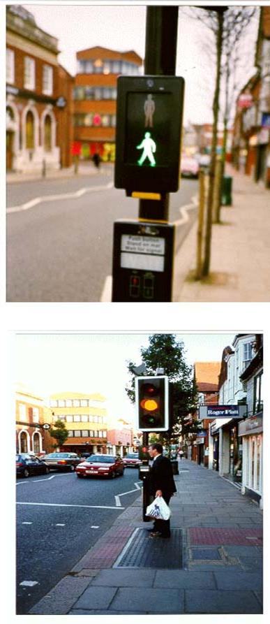 Figure7. Signal hardware and pressure sensitive mat at experimental Puffin Crossing.