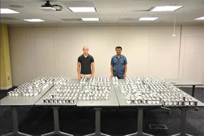 Researchers from TFHRC’s Chemistry Lab recently packed 720 cans of asphalt samples.