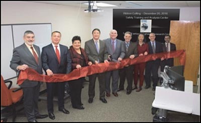 A ribbon-cutting ceremony marked the opening of the Safety Training and Analysis Center.