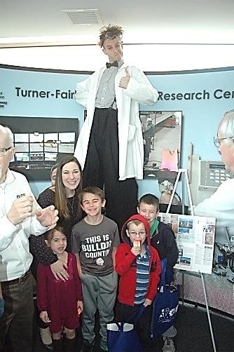 Students visiting TFHRC’s display learned about pavement and bridge engineering and connected vehicle technologies.