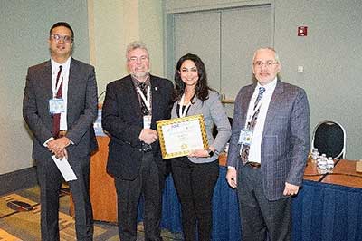 Leila Sadeghi was recognized as the first place winner in the graduate category.