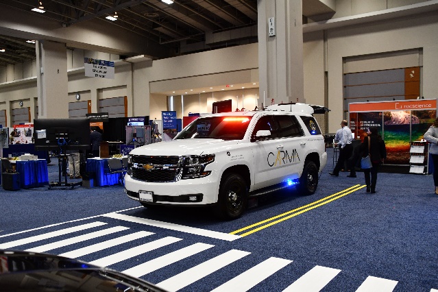 CARMA vehicle at the TRB annual meeting in January 2020. Photo Source: FHWA