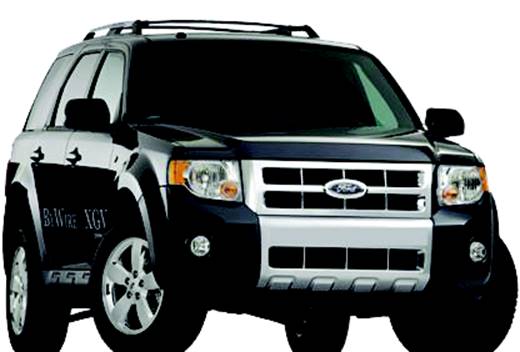 Photo of the Ford Escape Hybrid that will be equipped to support FHWA’s automated GlidePath project.