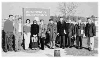 Group shot of transportation officials from Russia and the Minnesota Dept of Transportation