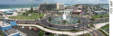 Aerial view of a roundabout in Clearwater, FL (Photo credit: PDS Staff)