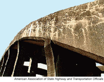 Damaged concrete structure, AASHTO