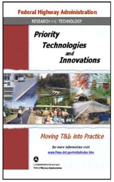Banner from FHWA's new exhibit, Moving Technology and Innovation into Practice