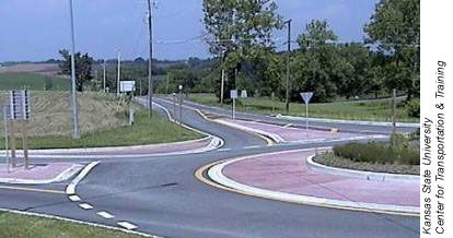 Roundabout on Route 17 in Maryland
